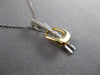 ESTATE .03CT DIAMOND 14KT 2 TONE GOLD 3D CRISS CROSS X SQUARE FOATING PENDANT