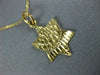 ESTATE 14KT YELLOW GOLD 3D DIAMOND CUT STAR OF DAVID FLOATING PENDANT #1428