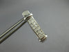 ESTATE LARGE 1.02CT DIAMOND 14K WHITE GOLD PRINCESS OVAL HUGGIE HANGING EARRINGS