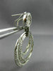 LARGE 3.23CT DIAMOND 18KT WHITE GOLD 3D MULTI CIRCULAR CLIP ON HANGING EARRINGS