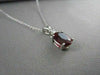 ESTATE 2.04CT DIAMOND & RUBELITE 14KT WHITE GOLD 3D SOLITAIRE OVAL PENDANT #XXX