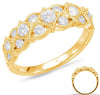 ESTATE WIDE .81CT DIAMOND 14KT YELLOW GOLD 3D FILIGREE MILGRAIN ANNIVERSARY RING