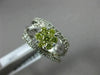 ESTATE WIDE .95CT WHITE & FANCY YELLOW DIAMOND 14KT GOLD 3D FLOWER INFINITY RING