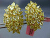 ESTATE EXTRA LARGE 9.32CT FANCY YELLOW DIAMOND 18KT YELLOW GOLD CLIP ON EARRINGS