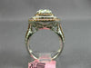 GIA LARGE 2.69CT MULTI COLOR DIAMOND 18KT WHITE & ROSE 3D SQUARE ENGAGEMENT RING
