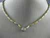 ESTATE .70CT DIAMOND 14K WHITE & YELLOW GOLD SOLITAIRE BEZEL LINK NECKLACE #5401