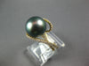.45CT DIAMOND & AAA TAHITIAN PEARL 18KT YELLOW GOLD CRISS CROSS LOVE KNOT RING