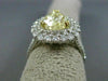 LARGE GIA 4.25CT WHITE & FANCY YELLOW DIAMOND 18KT TWO TONE GOLD ENGAGEMENT RING