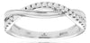 .16CT DIAMOND 14KT WHITE GOLD ROUND CRISS CROSS FILIGREE MILGRAIN INFINITY RING