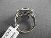 ANTIQUE LARGE 2.48CT DIAMOND & AAA AMETHYST 14KT WHITE GOLD FILIGREE FLORAL RING