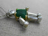 ESTATE 1.71CT DIAMOND & AAA EMERALD 14K TWO TONE GOLD 3D FLEXIBLE FEMALE PENDANT