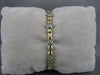 ESTATE .85CTW DIAMOND 14K WHITE YELLOW GOLD BAMBOO LINK BRACELET 4MM WIDE #10186