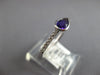 .41CT DIAMOND & AAA AMETHYST 14KT WHITE GOLD PEAR SHAPE & ROUND BEZEL LOVE RING