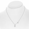 ESTATE 0.15CT DIAMOND CLUSTER BY THE YARD 14KT WHITE GOLD HAMSA LUCKY NECKLACE