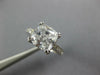 ESTATE WIDE 3.0CT AAA CZ 14K WHITE GOLD 3D CLASSIC CUSHION & ROUND RING #26881