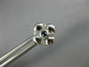 ESTATE .20CT DIAMOND & AAA SAPPHIRE 14KT WHITE GOLD FLOWER SQUARE STUD EARRINGS