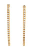 LARGE 1.93CT DIAMOND 18K YELLOW GOLD ROUND INSIDE OUT OVAL HOOP HANGING EARRINGS