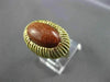 ANTIQUE WIDE & LARGE AAA GOLDSTONE 14KT YELLOW GOLD 3D SOLITAIRE FUN RING #24322