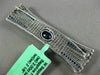 ESTATE LARGE 2.90CT DIAMOND & AAA SAPPHIRE 18KT WHITE GOLD 3D BOW TIE BROOCH PIN