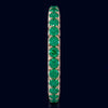 1.43CT AAA EMERALD 14KT ROSE GOLD 3D CLASSIC SHARED PRONG ETERNITY FUN LOVE RING