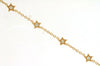 ESTATE .15CT DIAMOND 14KT YELLOW GOLD ROUND MULTI STAR BY THE YARD LOVE BRACELET