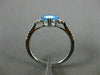 ESTATE .90CT DIAMOND & AAA CUSHION CUT BLUE TOPAZ 14KT WHITE GOLD FUN LOVE  RING