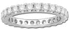 1.5CT DIAMOND 18K WHITE GOLD ROUND CLASSIC SHARE PRONG ETERNITY ANNIVERSARY RING
