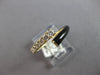 .43CT DIAMOND & BLACK ENAMEL 14K YELLOW GOLD GRADUATING JOURNEY CRISS CROSS RING
