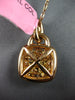 LARGE 1.61CT MULTI COLOR DIAMOND 18KT ROSE GOLD LOCK TO YOUR HEART FUN PENDANT