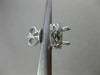 ESTATE .57CT DIAMOND 18KT WHITE GOLD 3D SQUARE FILIGREE HALO EARRING JACKETS 5mm
