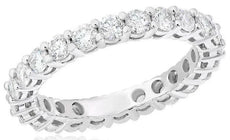 1.88CT DIAMOND 14KT WHITE GOLD 3D SHARE PRONG CLASSIC WEDDING ANNIVERSARY RING
