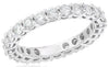 1.88CT DIAMOND 14KT WHITE GOLD 3D SHARE PRONG CLASSIC WEDDING ANNIVERSARY RING
