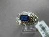 ESTATE 1.49CTW DIAMOND & AAA SAPPHIRE 14KT WHITE GOLD FILIGREE ENGAGEMENT RING