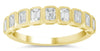 .80CT DIAMOND 14K YELLOW GOLD EMERALD CUT BEZEL 9 STONE WEDDING ANNIVERSARY RING