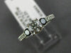 .25CT WHITE & BLACK DIAMONDS 14KT WHITE GOLD PAST PRESENT FUTURE ENGAGEMENT RING