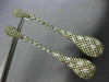 LARGE 3.66CT WHITE & FANCY CHOCOLATE DIAMOND 18KT WHITE GOLD 3D HANGING EARRINGS