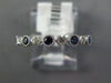 .34CT DIAMOND & AAA SAPPHIRE 14KT WHITE GOLD 3D ROUND FILIGREE ANNIVERSARY RING