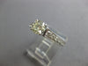 ESTATE 1.11CT DIAMOND 18K WHITE GOLD 3D ROUND GRADUATING 4 PRONG ENGAGEMENT RING