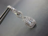 ESTATE 1.59CT DIAMOND 18KT WHITE GOLD ROUND & BAGUETTE SQUARE HANGING EARRINGS