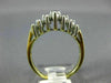 ESTATE WIDE .80CT DIAMOND 14KT 2 TONE GOLD 2 ROW PYRAMID ANNIVERSARY RING #18542