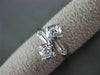 ANTIQUE WIDE .60CT DIAMOND 14KT WHITE GOLD DOUBLE HEADED FUN RING STUNNING 17259