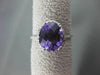 ESTATE 2.81CT DIAMOND & AAA AMETHYST 14K WHITE GOLD 3D OVAL HALO ENGAGEMENT RING