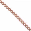 LARGE 11.94CT PINK & FANCY YELLOW DIAMOND 18KT ROSE GOLD 3D CUFF TENNIS BRACELET