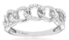 .21CT DIAMOND 14KT WHITE GOLD 3D LINK LOVE KNOT SEMI ETERNITY ANNIVERSARY RING