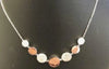 ESTATE 0.25CT DIAMOND 14KT WHITE GOLD CLASSIC CLUSTER ROUND MIRROR FUN NECKLACE