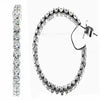 7.89CT DIAMOND 18KT WHITE GOLD 3D ROUND CLASSIC INSIDE OUT HOOP HANGING EARRINGS