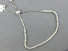 ESTATE 1.19CT DIAMOND 14KT WHITE GOLD 3D ROUND 2.5mm ADJUSTABLE TENNIS BRACELET
