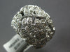 ESTATE EXTRA LARGE .54CT DIAMOND 14KT WHITE GOLD 3D MULTI BUTTERFLY LOVE RING