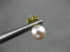 ESTATE AAA PINK SOUTH SEA PEARL 14K YELLOW GOLD CLASSIC ROUND SOLITAIRE EARRINGS