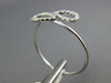 ESTATE .11CT DIAMOND 14KT WHITE GOLD 3D DOUBLE PEAR SHAPE LEAF CRISS CROSS RING